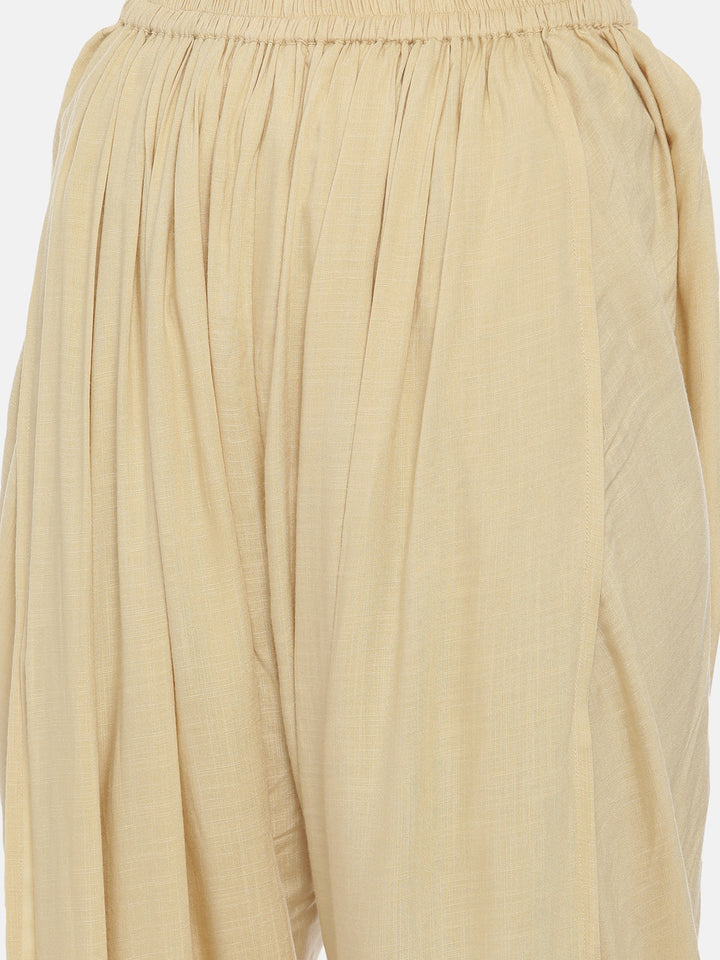 Neerus Yellow Embroidered High Low Kurta