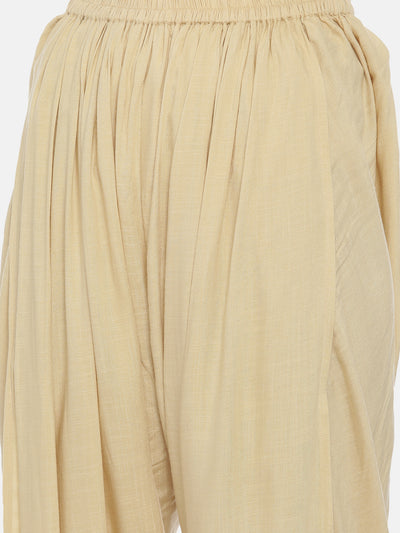 Neeru's Yellow Embroidered High Low Kurta