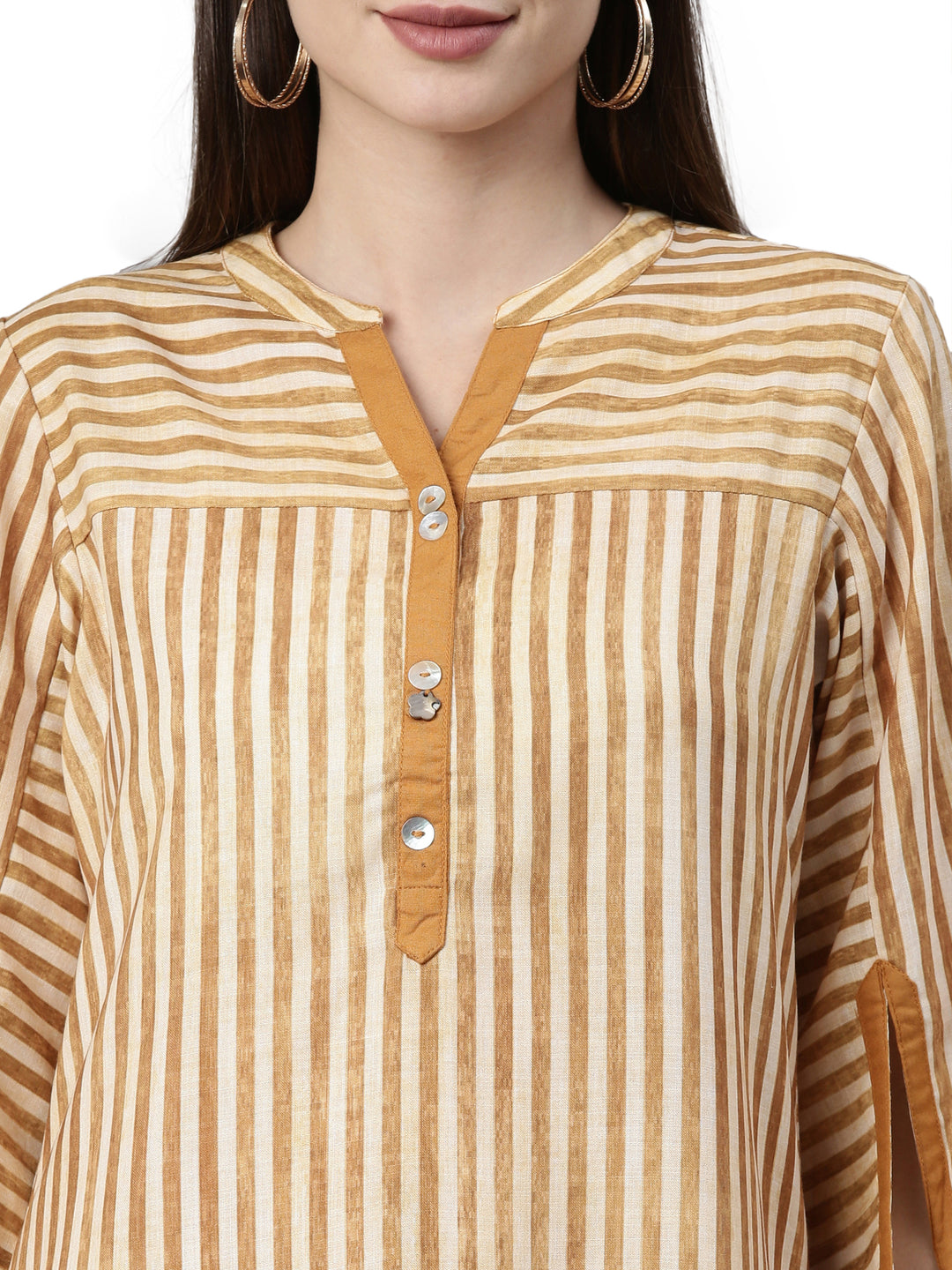 Neerus Mustard Color Rayon Fabric Kurta