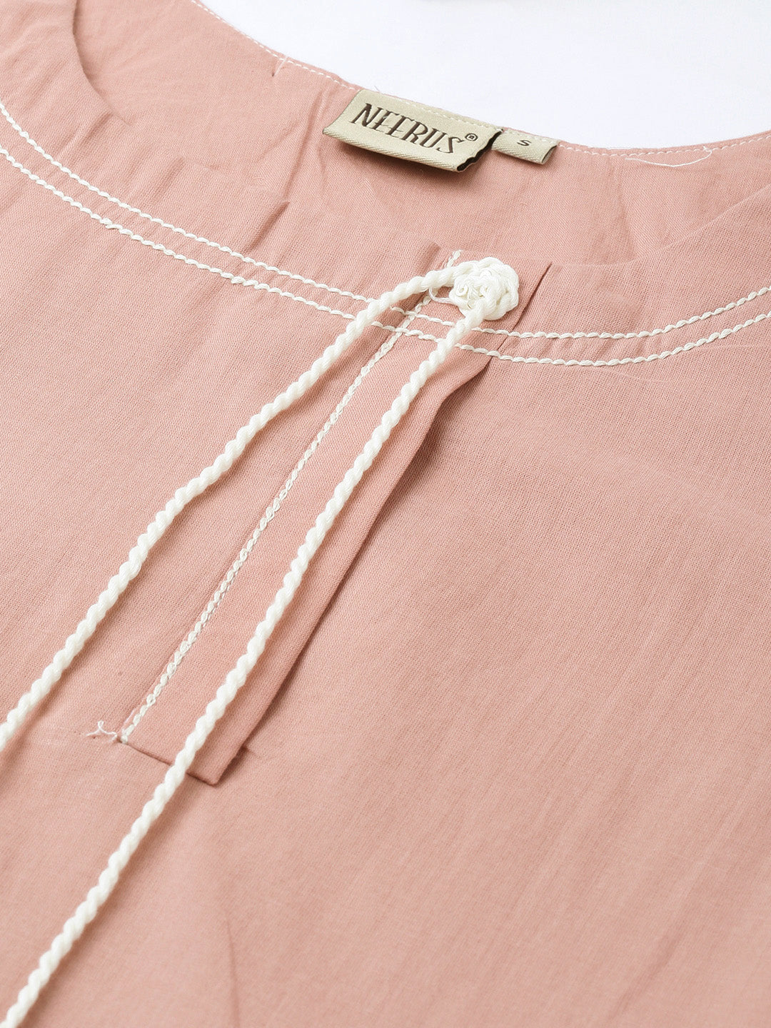 Neeru's Peach Flared Kurta