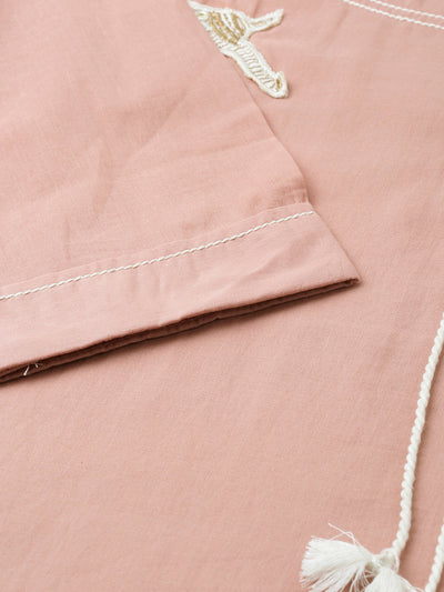 Neeru's Peach Flared Kurta
