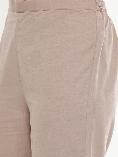 Neeru's Mauve Embroidered Straight Kurta