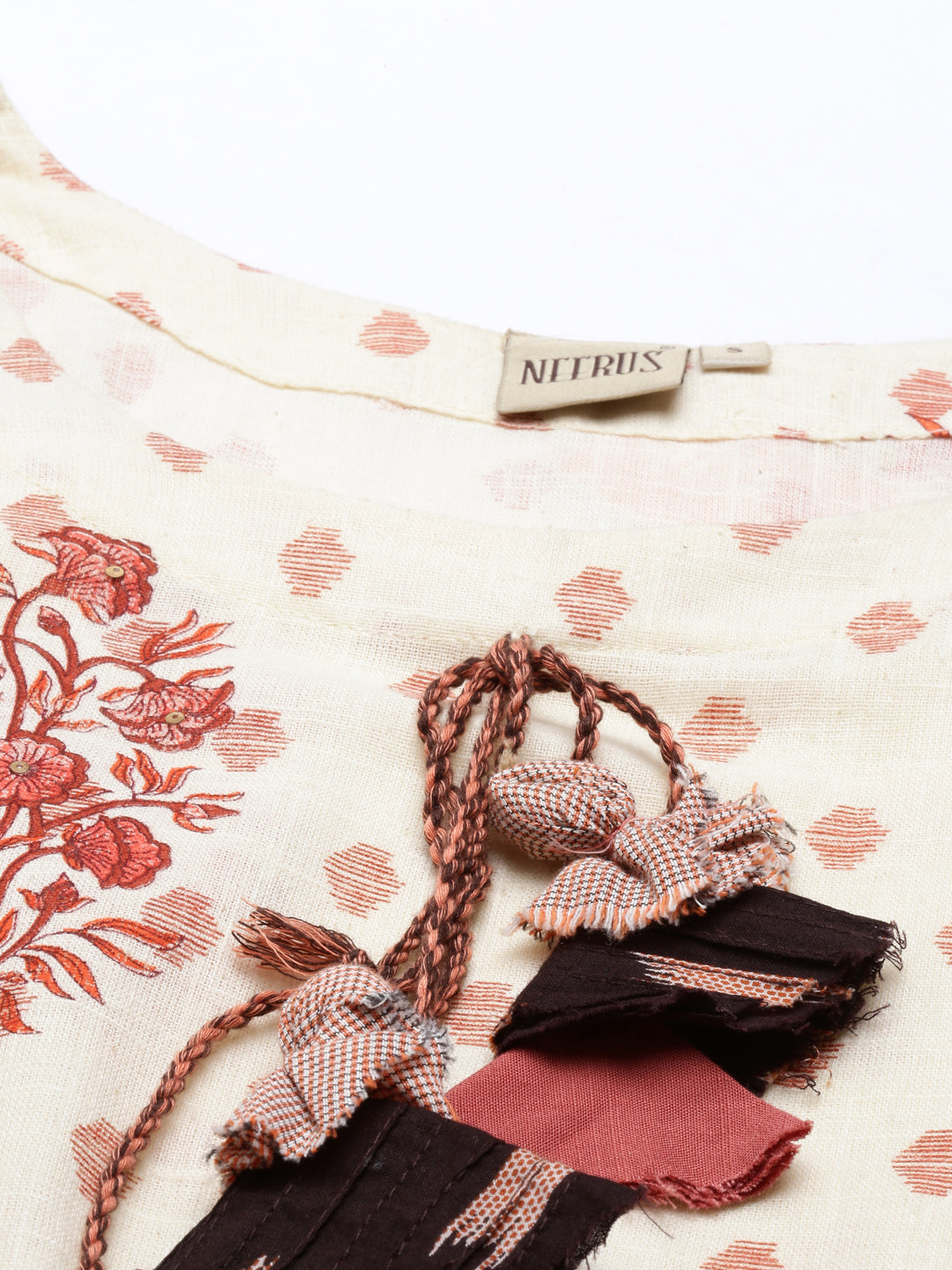 Neeru's Beige Color Cotton Fabric Tunic