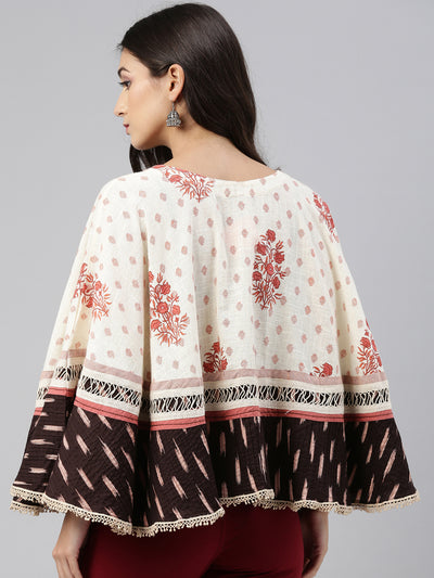 Neeru's Beige Color Cotton Fabric Tunic