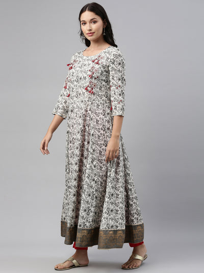 Neeru'S Gray Color, Cotton Fabric Tunic