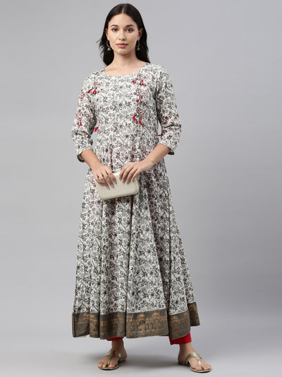 Neeru'S Gray Color, Cotton Fabric Tunic