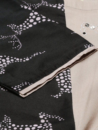 Neeru's Black Color Muslin Fabric Tunic