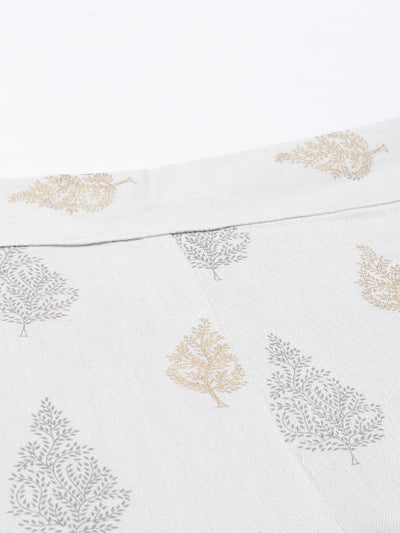 Neeru's Gray Color Cotton Print Fabric Plazzo