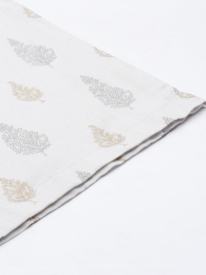 Neerus Grey cotton printed palazzo - detail view 4