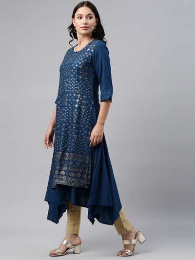 Neeru'S Blue Color, Rayon Fabric Tunic