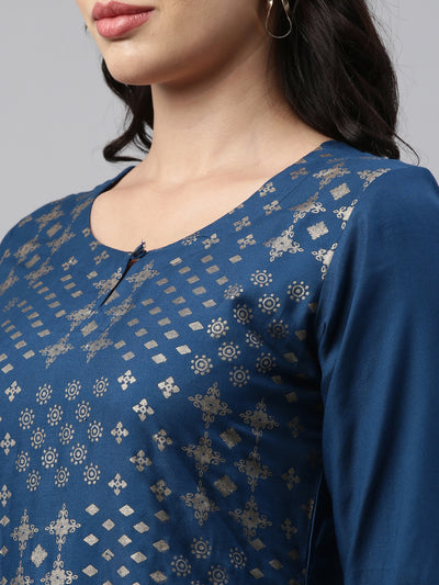 Neeru'S Blue Color, Rayon Fabric Tunic