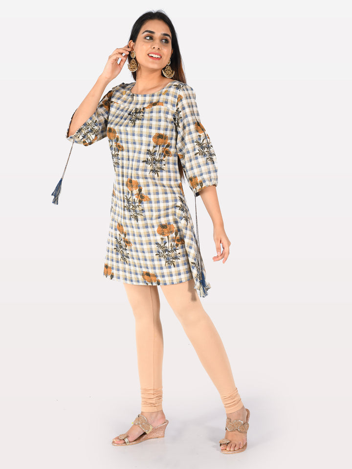 Neerus Multicolor Printed A Line Kurti