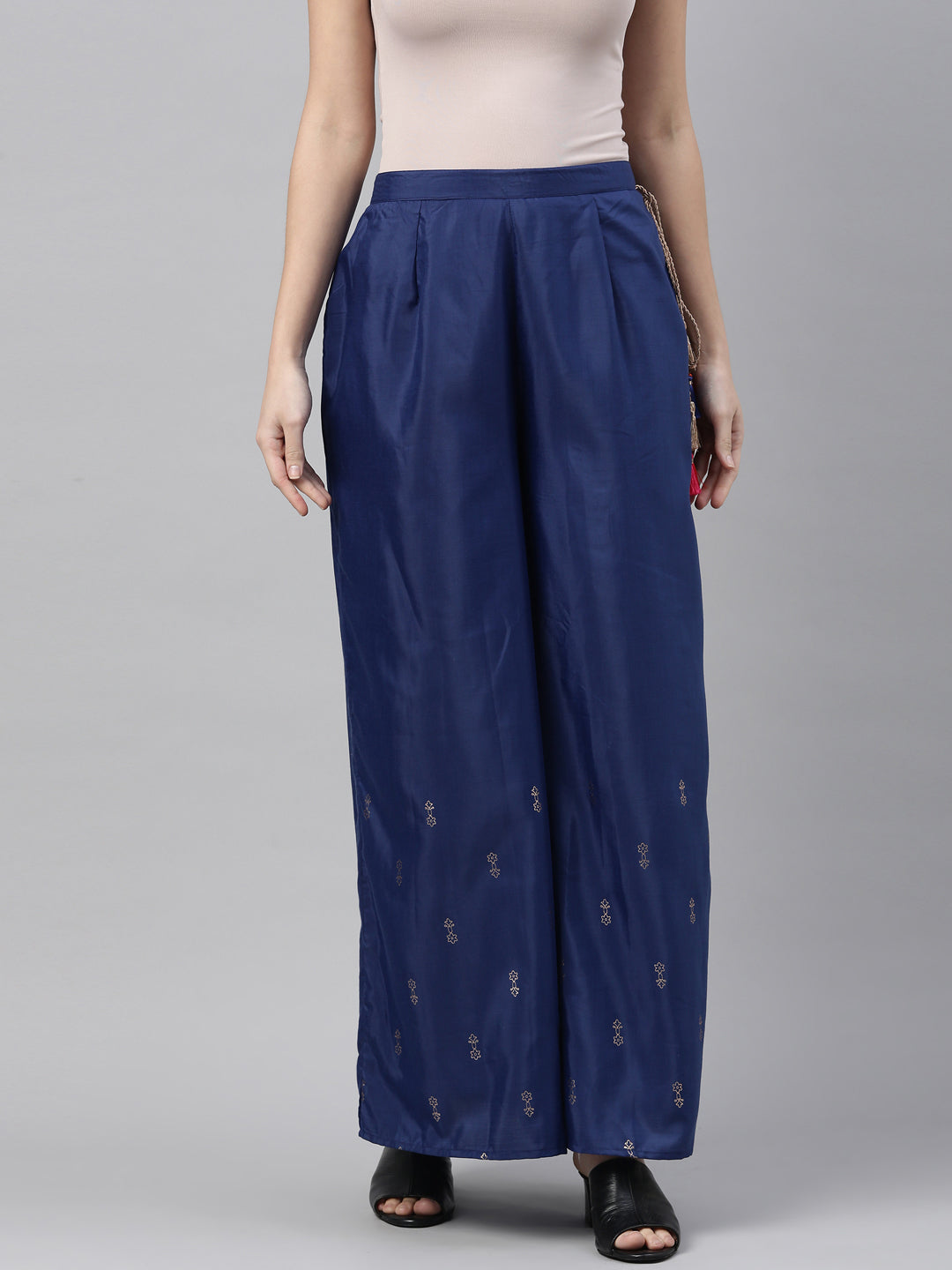 Neerus Blue Color Santoon Fabric Plazzo