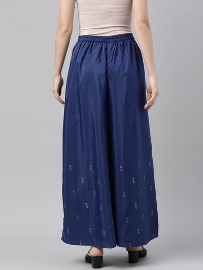 Neeru's Blue Color Santoon Fabric Plazzo