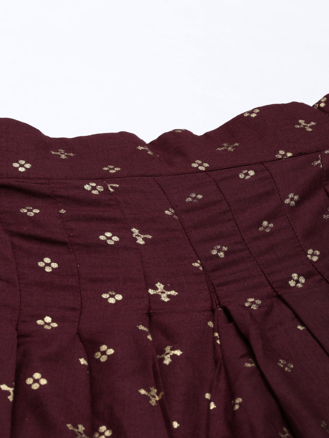 Neeru'S Wine Color Lorex Fabric Dhotti