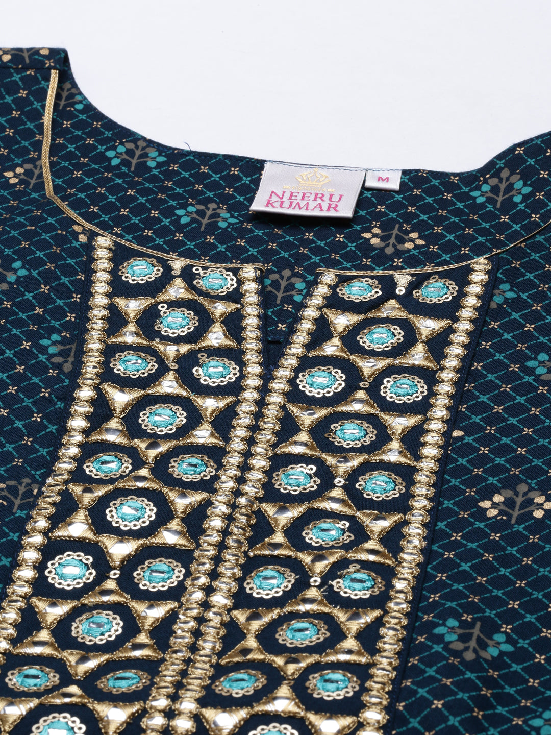 Neeru's Blue Color Slub Riyon Fabric Tunic
