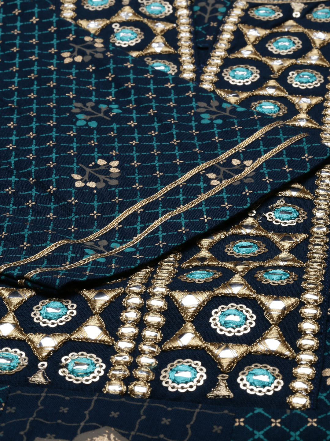 Neeru's Blue Color Slub Riyon Fabric Tunic