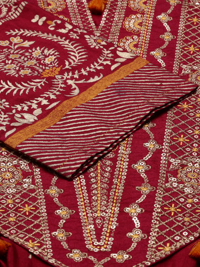 Neeru'S Maroon Color, Santoon Fabric Tunic