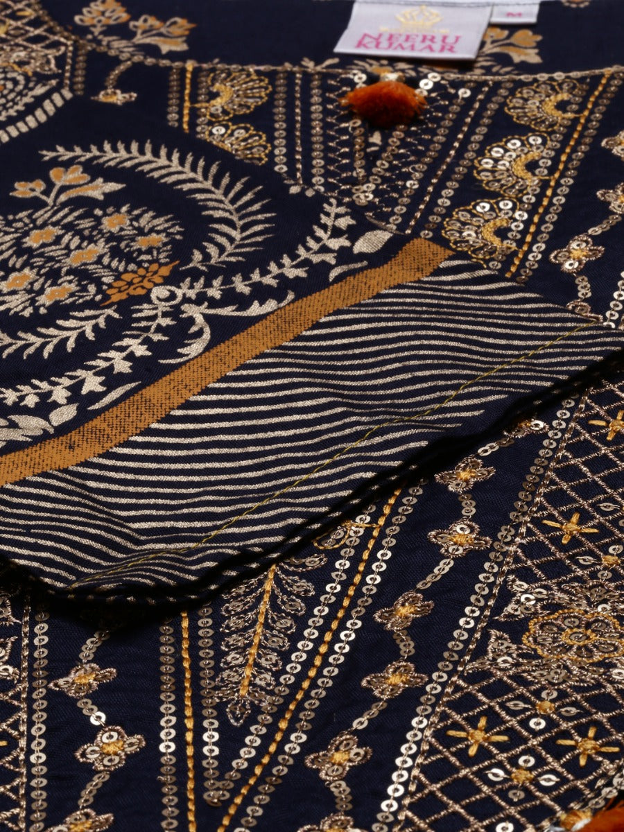 Neeru'S Blue Color, Santoon Fabric Tunic
