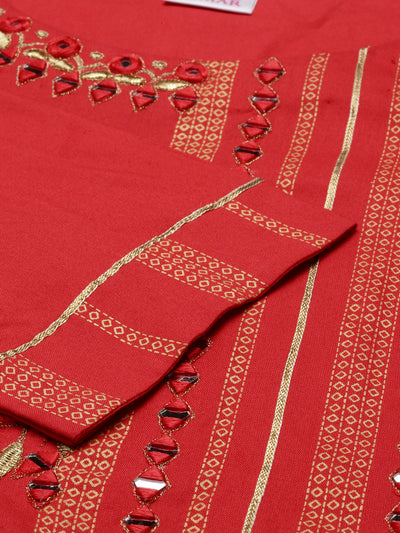 Neeru'S Red Color, Rayon Fabric Tunic