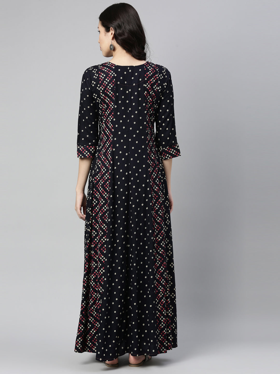 Neerus Navy Blue Color Rayon Fabric Kurta