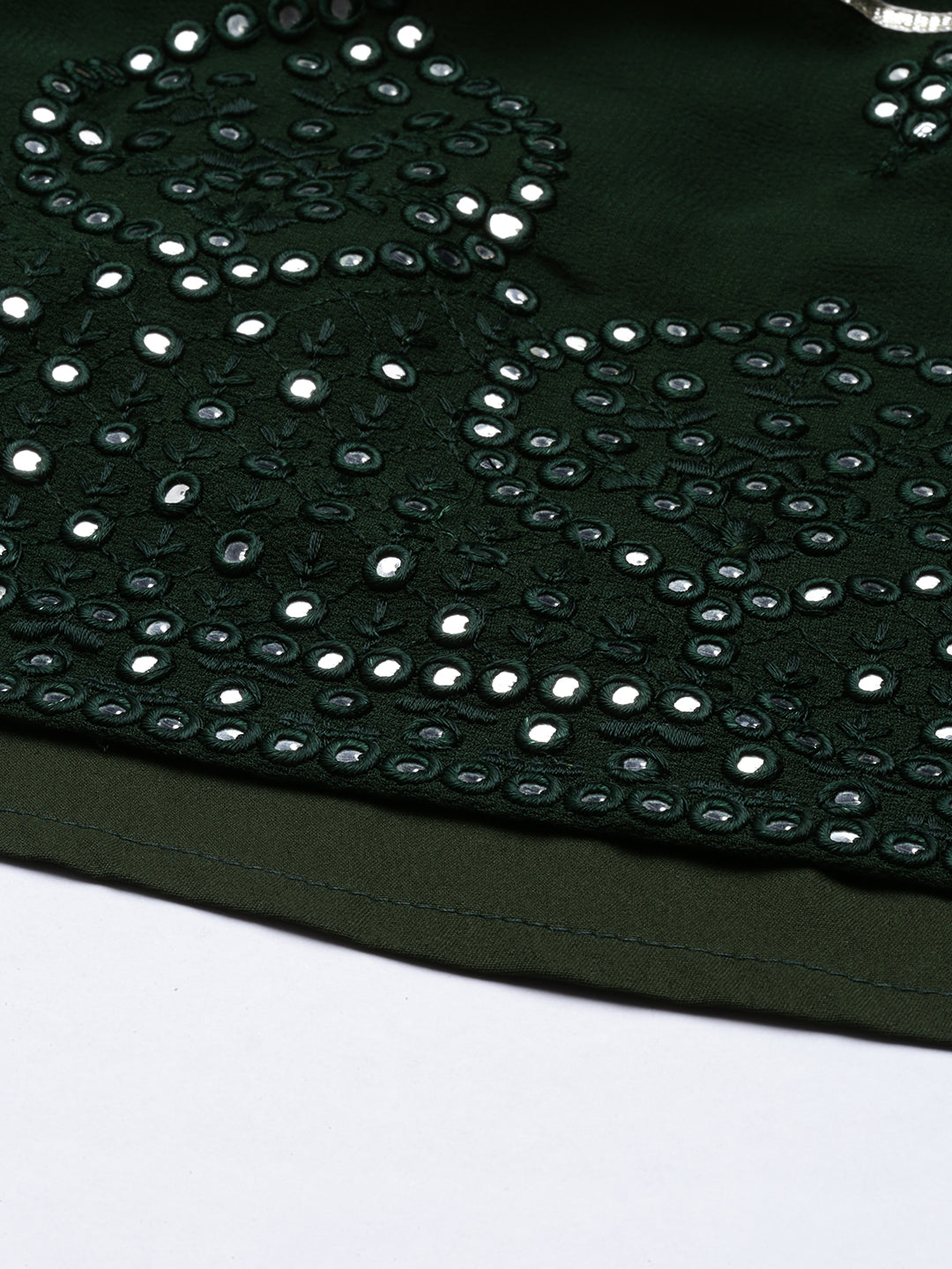 Neerus Green Color Georgette Fabric Kurta