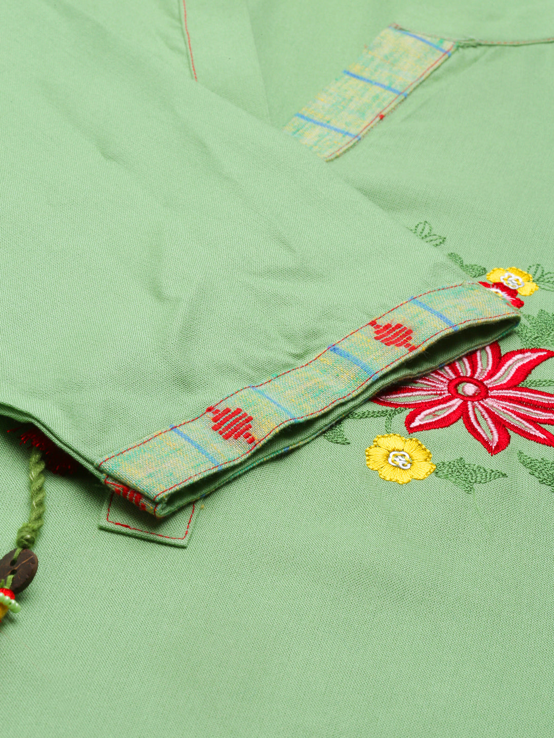 Neeru'S Pista Green Color Rayon Fabric Kurta