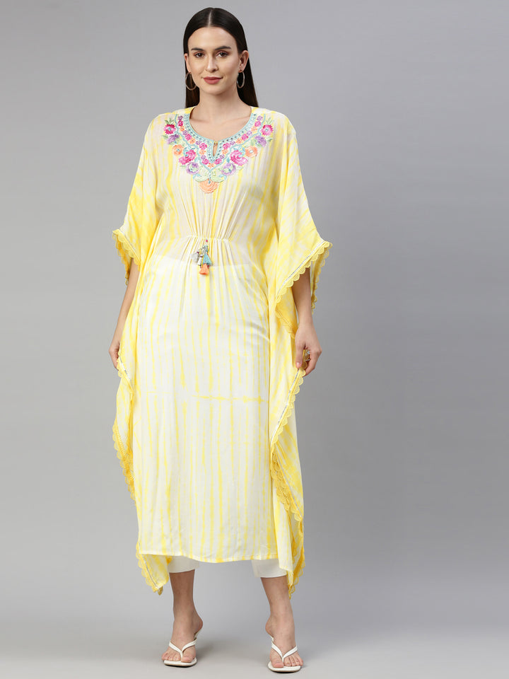 Neerus Yellow Color Muslin Fabric Kurta
