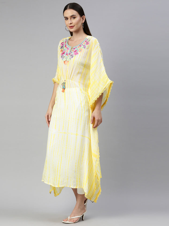 Neerus Yellow Color Muslin Fabric Kurta