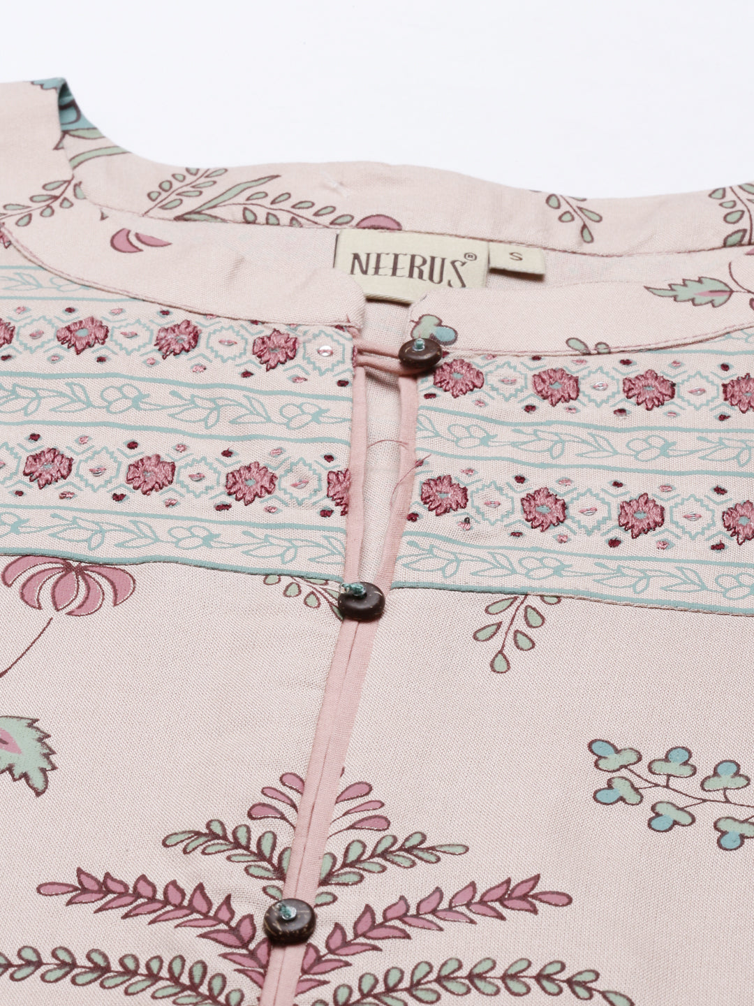 Neeru's Mouse Color Rayon Fabric Tunic