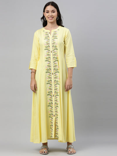 Neeru'S Yellow Color, Rayon Fabric Tunic