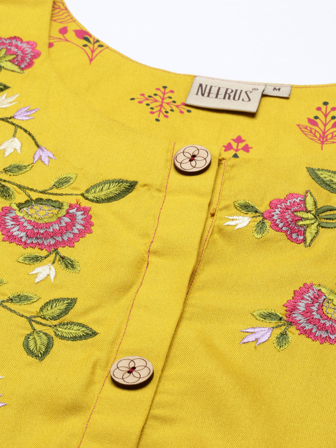 Neeru's Mustard Color Rayon Fabric Tunic