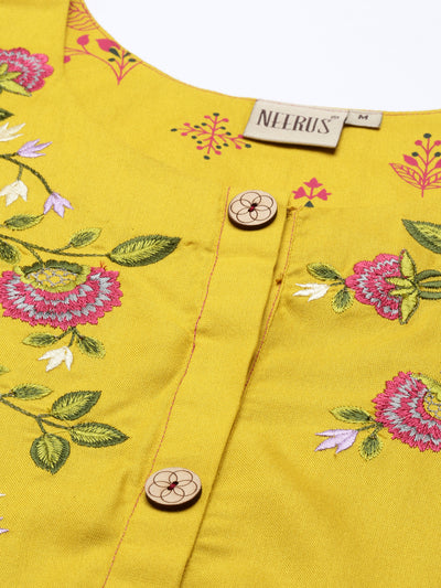 Neeru'S Mustard Color, Rayon Fabric Tunic