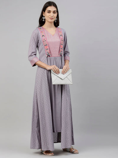 Neeru'S Grey Color, Cotton Fabric Tunic