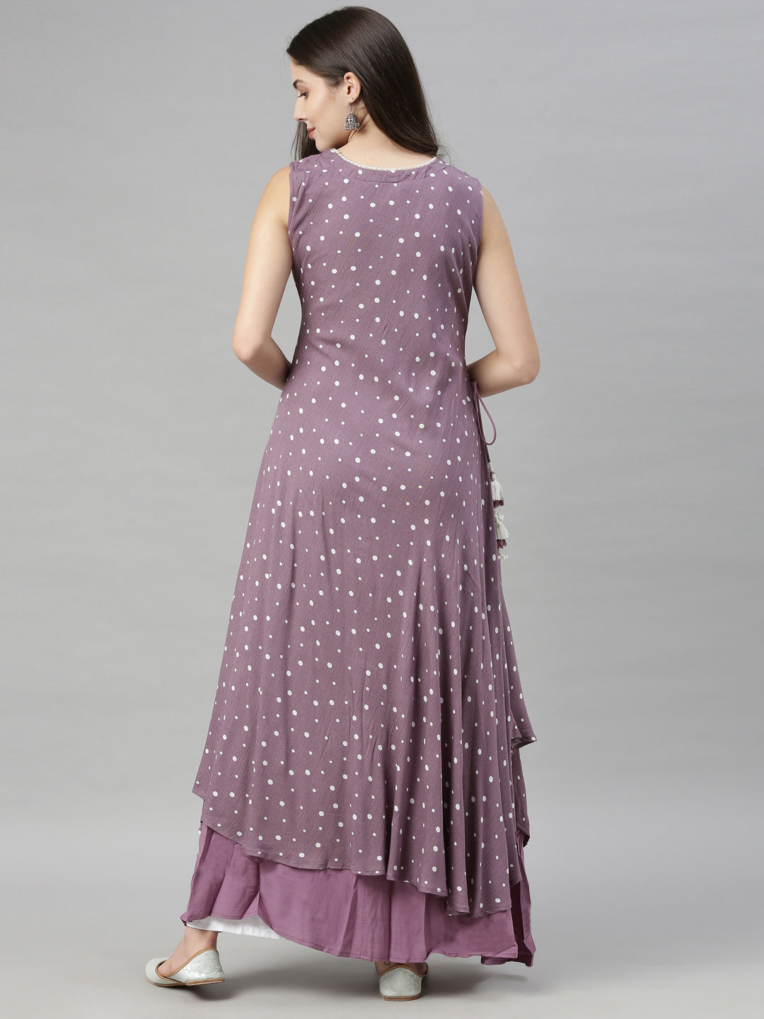 Neeru's Lavender Color Chiffon Fabric Tunic