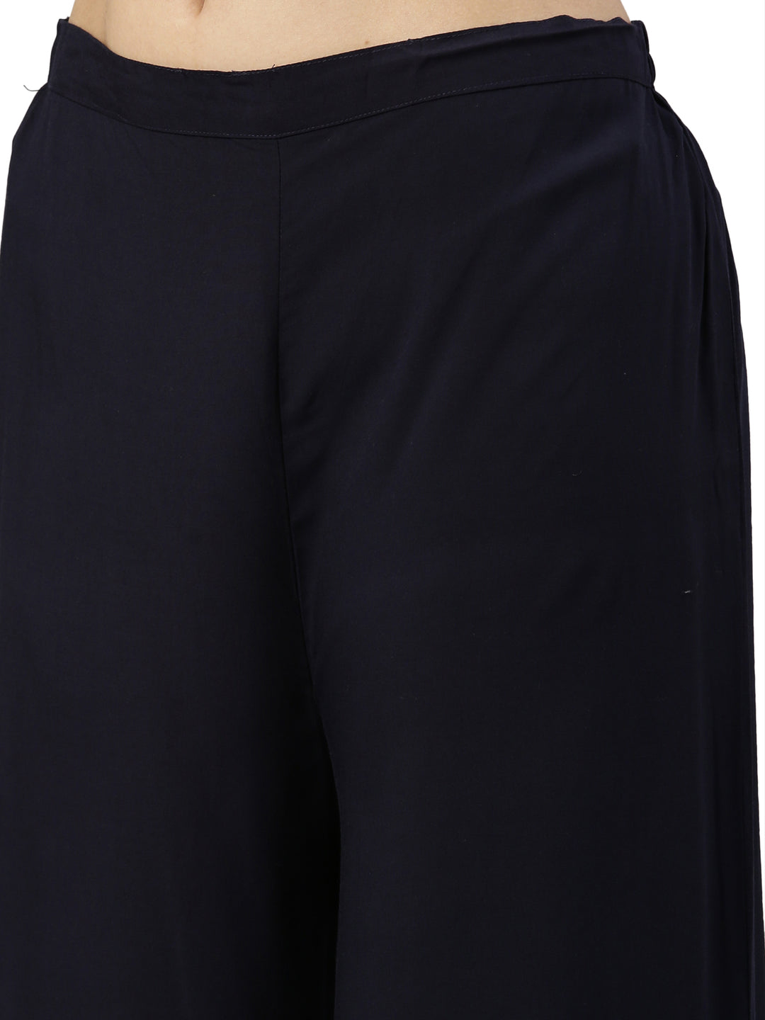 Neerus Blue Rayon Solid Straight Kurta with Dupatta - detail view 4