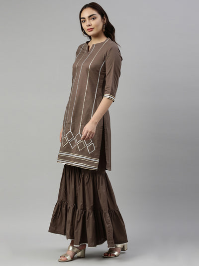 Neeru's M Green Color Rayon Fabric Kurta Set