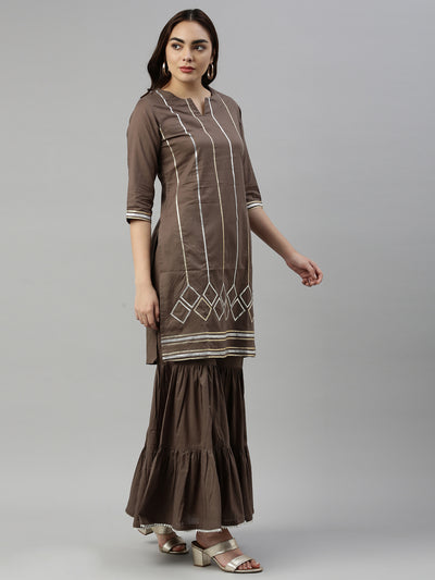 Neeru's M Green Color Rayon Fabric Kurta Set