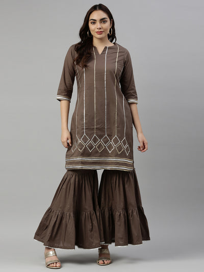 Neeru's M Green Color Rayon Fabric Kurta Set