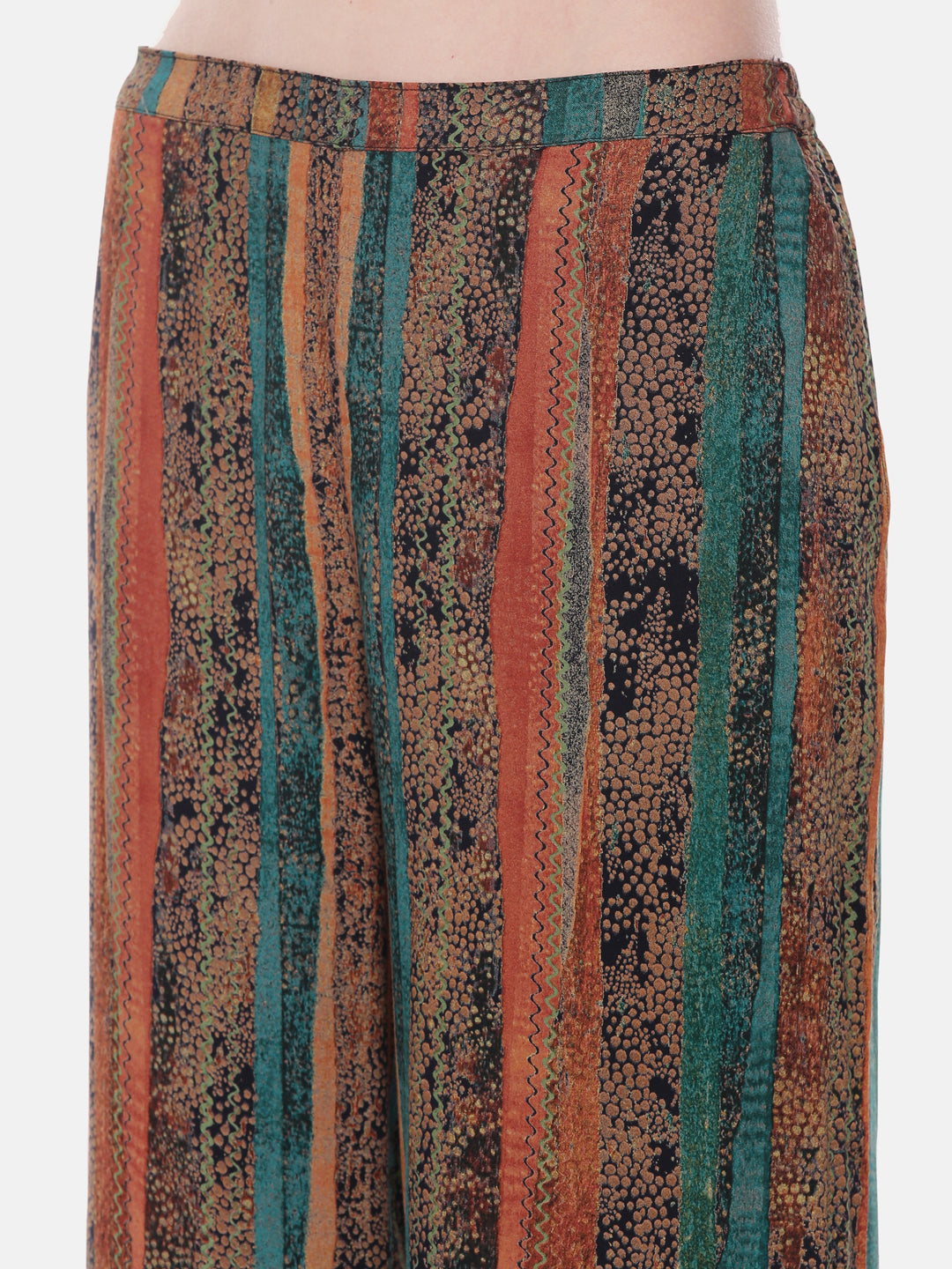 Neerus Rust Embroidered Straight Kurta