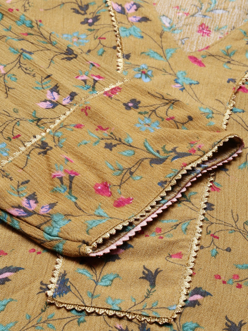 Neeru'S Mustard Color, Rayon Fabric Tunic