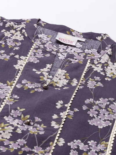 Neeru'S Purple Color Rayon Fabric Kurta