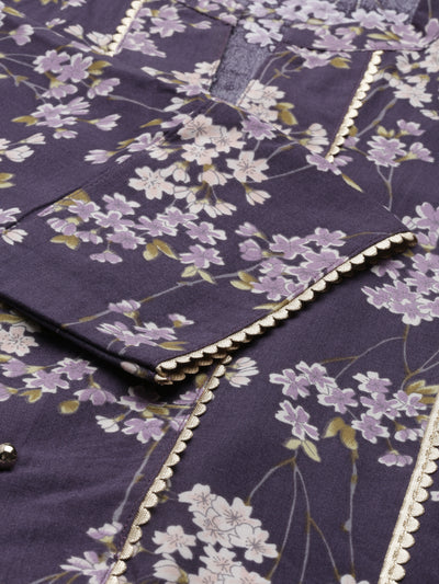 Neeru'S Purple Color Rayon Fabric Kurta