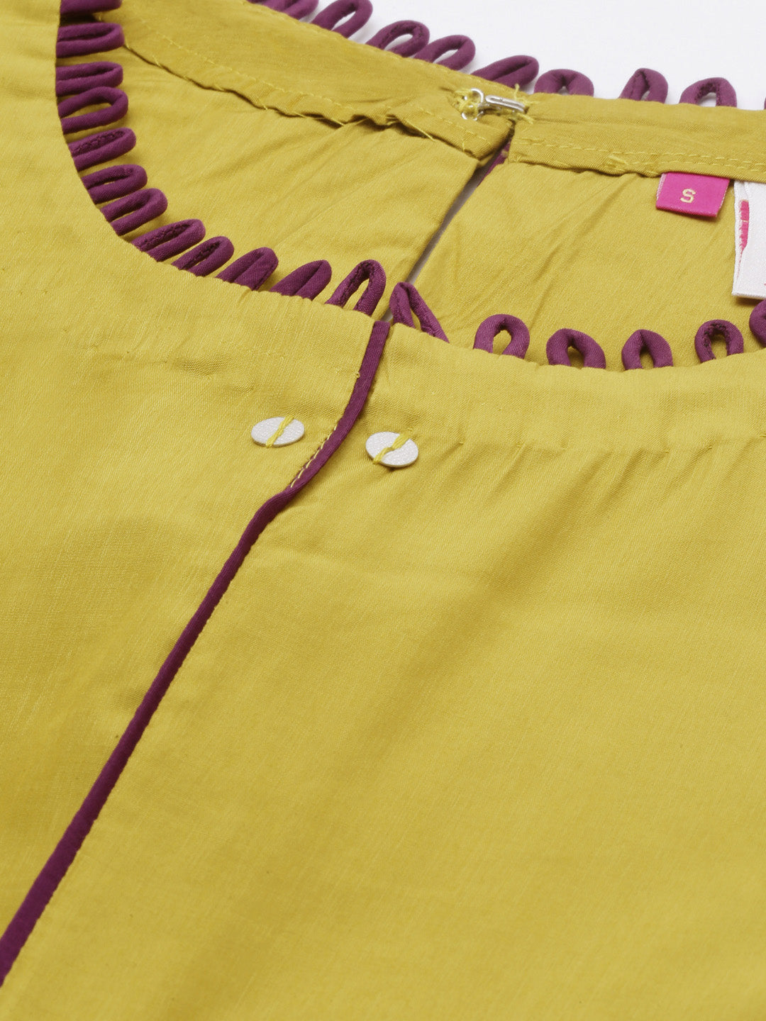 Neerus Green solid high-low kurti - side view