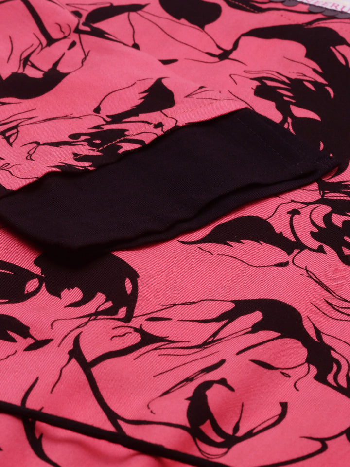 Neerus Carrot Color Rayon Fabric Tunic