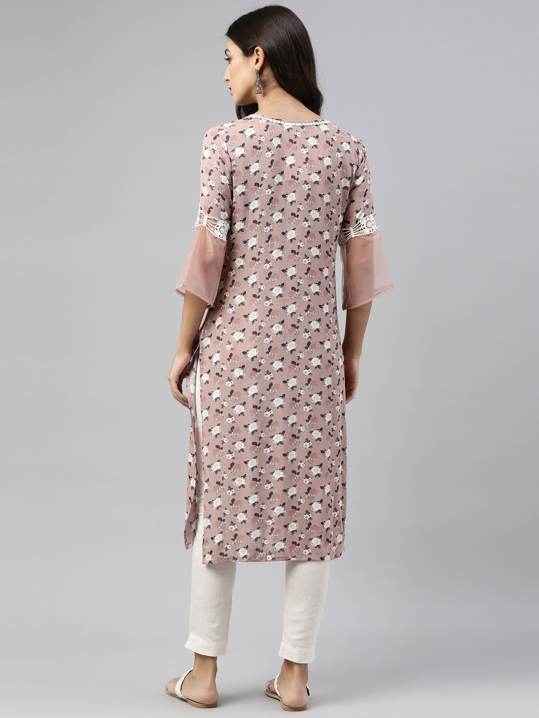Neeru's Onion Color Rayon Fabric Tunic