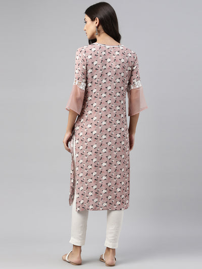 Neeru's Onion Color Rayon Fabric Tunic