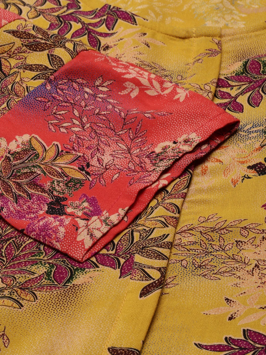 Neerus Mustard Color Rayon Fabric Kurta