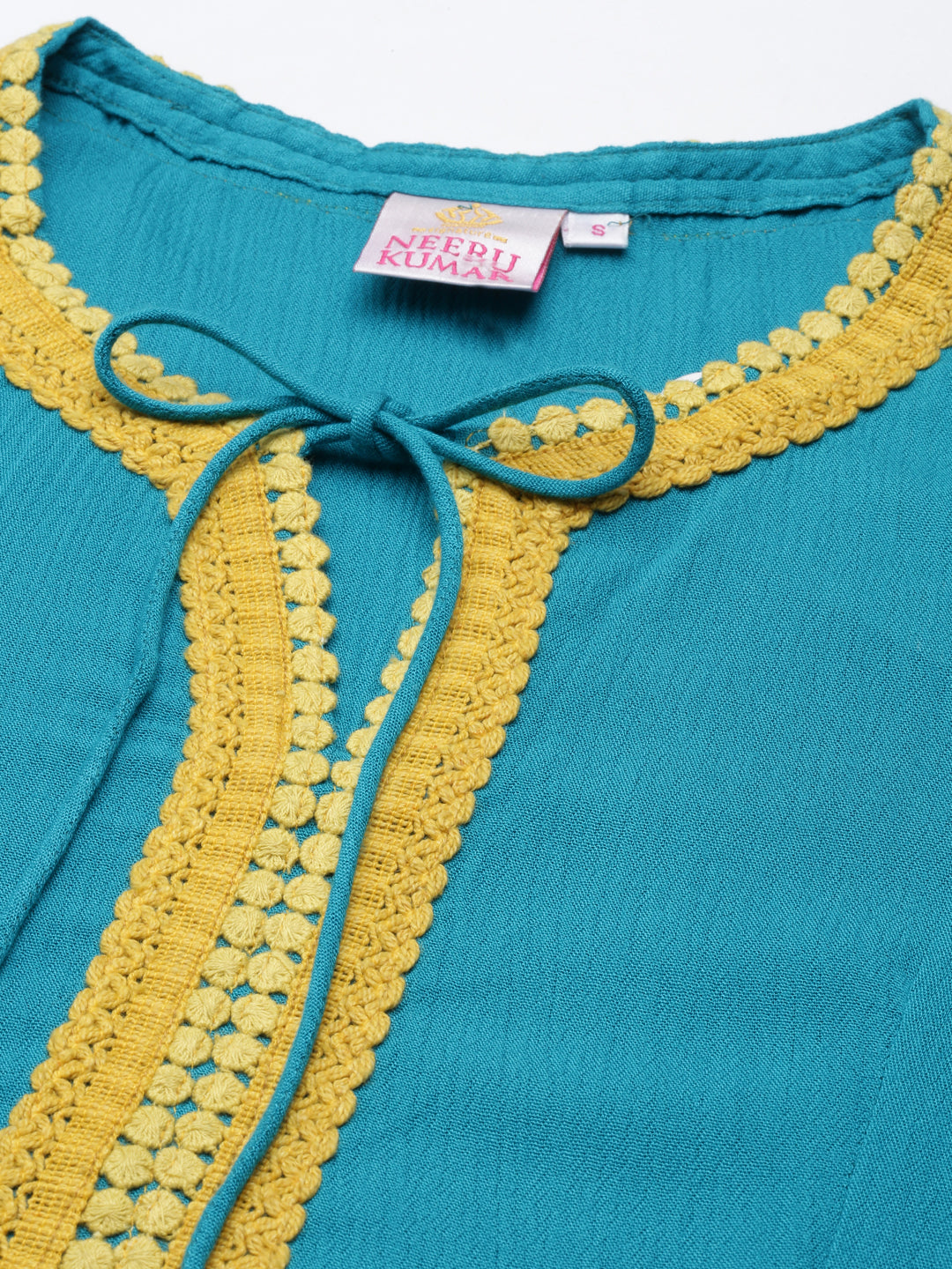 Neerus Rama Anarkali Straight Cotton Silk Kurtas