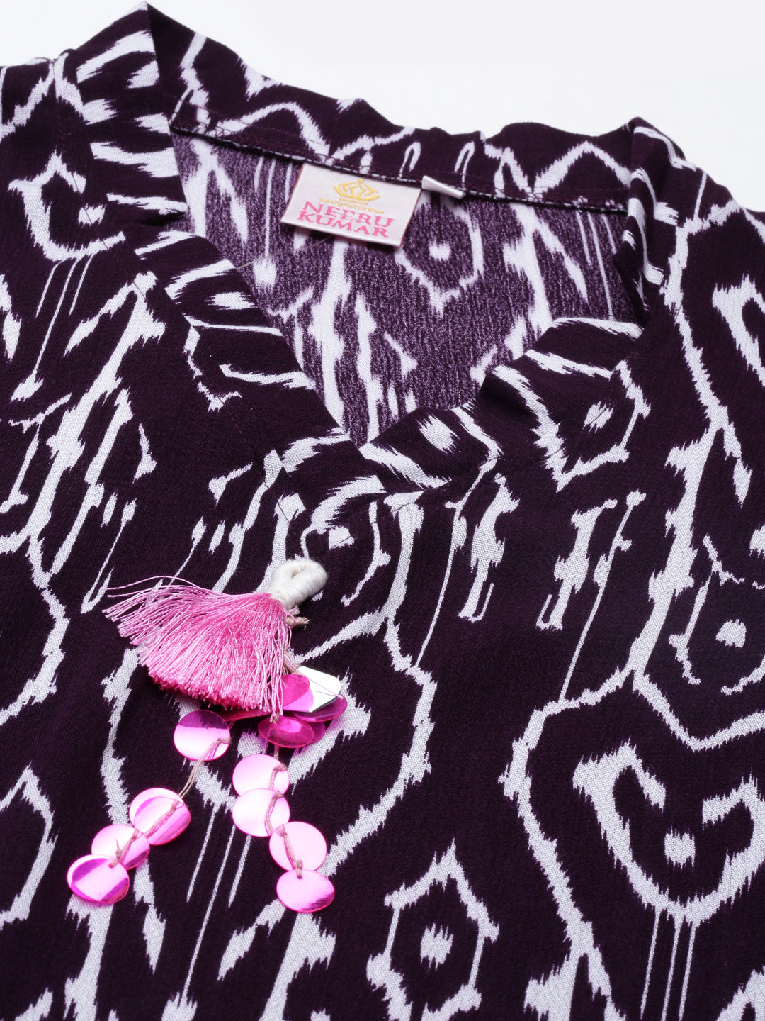 Neerus Purple Straight Straight Cotton Kurtas